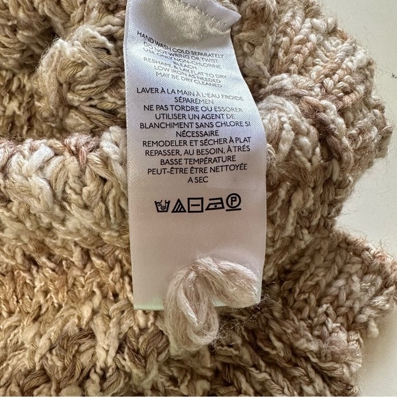 Pilcro Anthropologie Sleeveless Turtleneck Sweater Cotton Wool Blend XS Brown - Picture 9 of 12